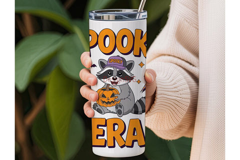 Spooky Feral Raccoon 20oz Tumbler Wrap Sublimation DesignSVG 