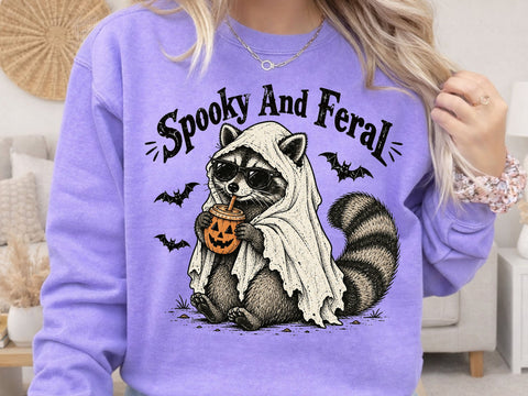 Spooky & Feral Raccoon Halloween PNG Art SVG DesignDestine 