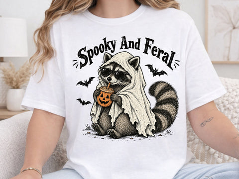 Spooky & Feral Raccoon Halloween PNG Art SVG DesignDestine 