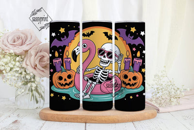 Spooky Flamingo Halloween 20oz Tumbler Sublimation sassyprint 