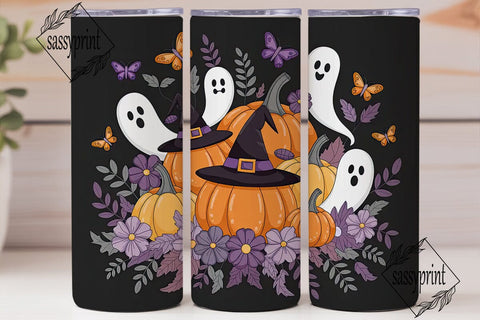 Spooky Floral Halloween 20oz Tumbler Sublimation sassyprint 