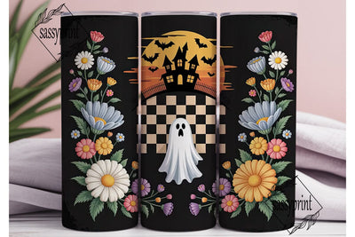 Spooky Floral Halloween 20oz Tumbler Sublimation sassyprint 