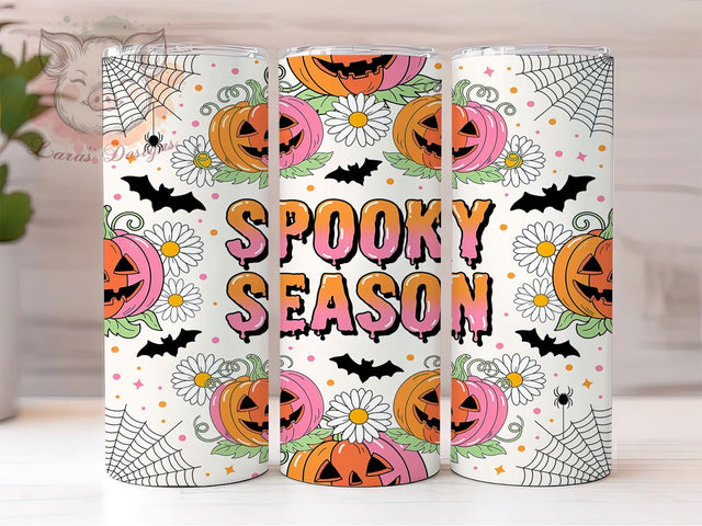 Spooky Floral Pattern 20oz Tumbler, Halloween Tumbler, Spooky Floral, Gothic Flowers, Sublimation Wrap, 20oz Tumbler, Creepy Aesthetic, Dark Floral Sublimation Lara' s Designs 