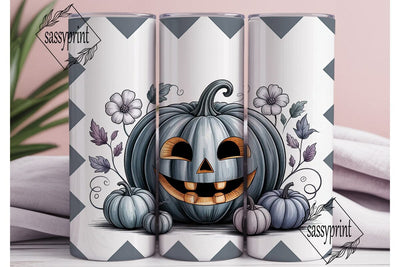 Spooky Floral Pumpkin 20oz Tumbler Wrap Sublimation sassyprint 