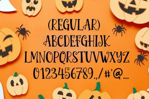 Spooky Font Family with Doodles | 3 Styles – Regular, Bold & Doodles | Halloween Digital Font for Crafts & Designs SVG TonisArtStudio 
