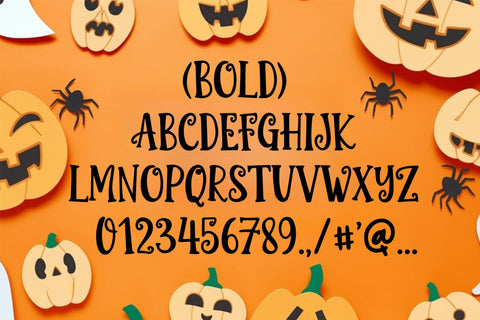 Spooky Font Family with Doodles | 3 Styles – Regular, Bold & Doodles | Halloween Digital Font for Crafts & Designs SVG TonisArtStudio 