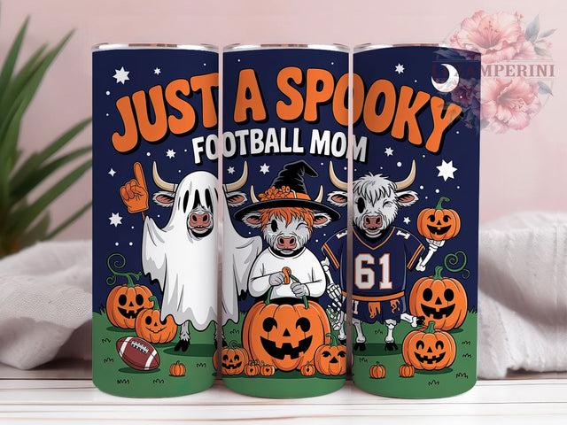 Spooky Football Mom Fall Tumbler Wrap, Halloween Tumbler Wrap, 20oz Sublimation, Football Mom Gift, Fall Sports Tumbler, Cute Mom Tumbler, Spooky Sports Cup Sublimation Li Zamperini 