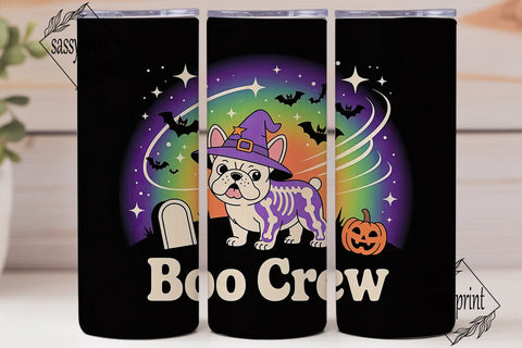 Spooky French Bulldog 20oz Tumbler Wrap Sublimation sassyprint 