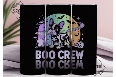 Spooky French Bulldog 20oz Tumbler Wrap Sublimation sassyprint 