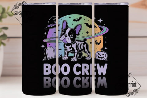 Spooky French Bulldog 20oz Tumbler Wrap Sublimation sassyprint 