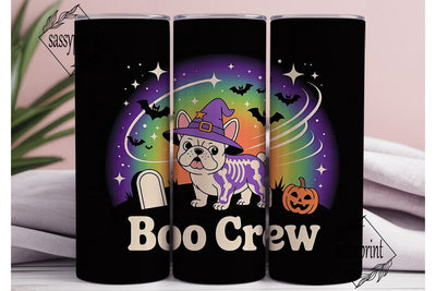 Spooky French Bulldog 20oz Tumbler Wrap Sublimation sassyprint 