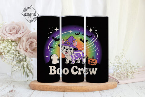 Spooky French Bulldog 20oz Tumbler Wrap Sublimation sassyprint 