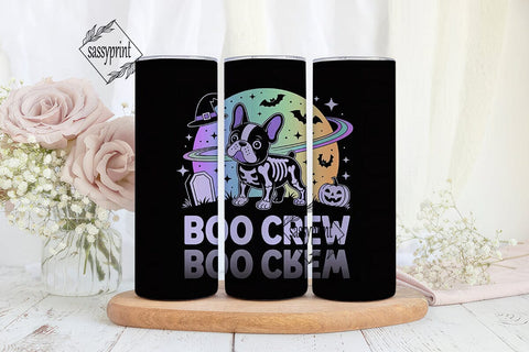 Spooky French Bulldog 20oz Tumbler Wrap Sublimation sassyprint 