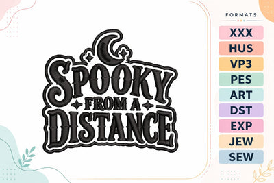 Spooky From a Distance Halloween Embroidery Design Embroidery/Applique DESIGNS sg embroidery 