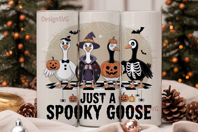 Spooky Geese 20oz Tumbler Wrap Sublimation DesignSVG 