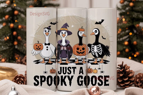 Spooky Geese 20oz Tumbler Wrap Sublimation DesignSVG 