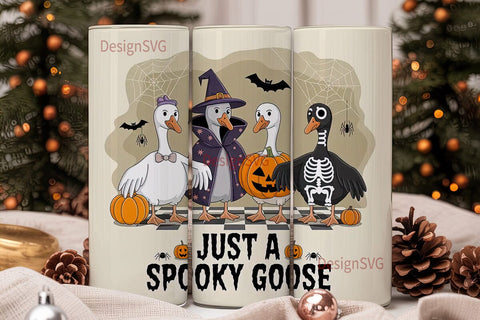 Spooky Geese 20oz Tumbler Wrap Sublimation DesignSVG 