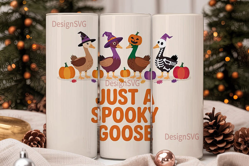 Spooky Geese 20oz Tumbler Wrap Sublimation DesignSVG 