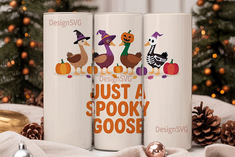 Spooky Geese 20oz Tumbler Wrap Sublimation DesignSVG 