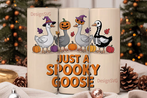 Spooky Geese 20oz Tumbler Wrap Sublimation DesignSVG 