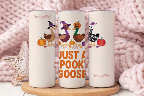 Spooky Geese 20oz Tumbler Wrap Sublimation DesignSVG 