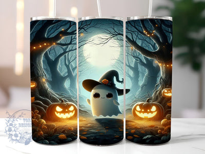 Spooky Ghost 20oz Skinny Tumbler, Pumpkin Tumbler Png, Straight & Tapered Tumbler Wrap, Instant Digital Download Sublimation ToriDesigns 