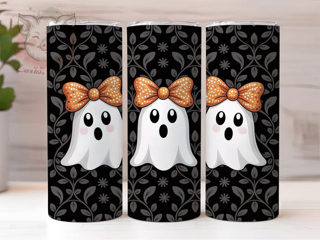Spooky Ghost Halloween 20Oz Tumbler Wrap, Halloween Tumbler, 20Oz Sublimation, Spooky Drinkware, Ghost Cup Design, Halloween Mug Wrap, Fall Coffee Tumbler Sublimation Lara' s Designs 