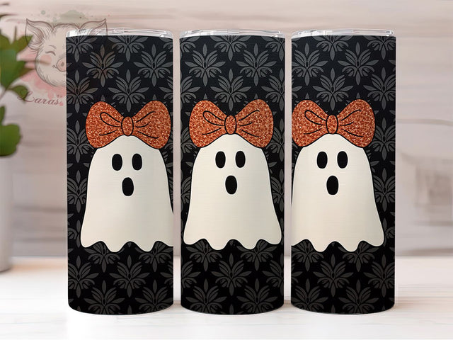 Spooky Ghost Halloween 20Oz Tumbler Wrap, Halloween Tumbler, 20Oz Sublimation, Spooky Drinkware, Ghost Cup Design, Halloween Mug Wrap, Fall Coffee Tumbler Sublimation Lara' s Designs 