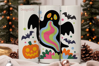 Spooky Ghost Halloween 20oz Tumbler Wrap Sublimation DesignSVG 