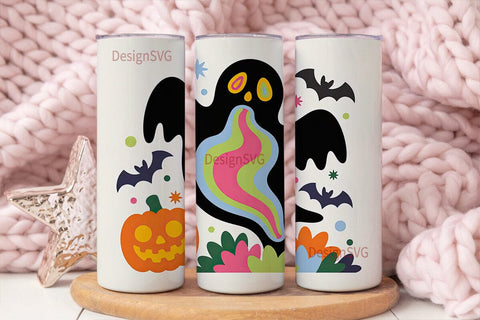 Spooky Ghost Halloween 20oz Tumbler Wrap Sublimation DesignSVG 