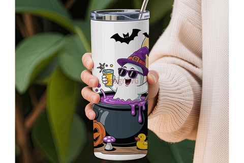 Spooky Ghost Halloween 20oz Tumbler Wrap Sublimation DesignSVG 