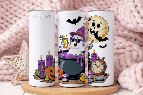 Spooky Ghost Halloween 20oz Tumbler Wrap Sublimation DesignSVG 
