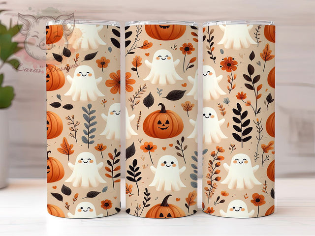 Spooky Ghost Halloween Tumbler Wrap, Halloween Ghost Wrap, 20oz Sublimation, Cute Ghost Cup, Halloween Mug Design, Ghost Drinkware, Fall Spooky Tumbler Sublimation Lara' s Designs 