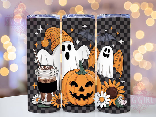 Spooky Ghost Haunted Halloween Tumbler, Halloween Tumbler Wrap, 20Oz Sublimation Design, Ghost Cup Wrap, Scary Halloween Drinkware, Digital Tumbler Wrap, Haunted House Tumbler Sublimation SvggirlplusArt 