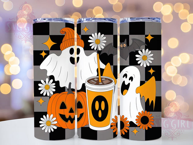 Spooky Ghost Haunted Halloween Tumbler, Halloween Tumbler Wrap, 20Oz Sublimation Design, Ghost Cup Wrap, Scary Halloween Drinkware, Digital Tumbler Wrap, Haunted House Tumbler Sublimation SvggirlplusArt 