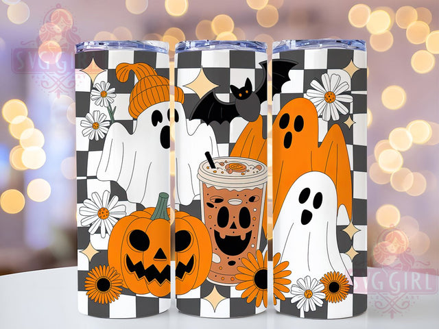 Spooky Ghost Haunted Halloween Tumbler, Halloween Tumbler Wrap, 20Oz Sublimation Design, Ghost Cup Wrap, Scary Halloween Drinkware, Digital Tumbler Wrap, Haunted House Tumbler Sublimation SvggirlplusArt 