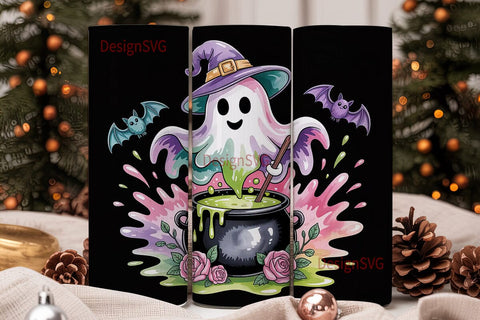 Spooky Ghost Potion 20oz Tumbler Wrap Sublimation DesignSVG 