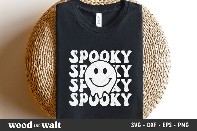 Spooky Ghost Smiley SVG | Halloween Shirt SVG SVG Wood And Walt 