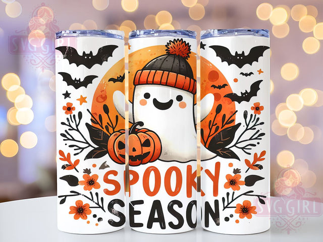 Spooky Ghost Tumbler, Halloween Decor, 20oz Sublimation, Ghost Lover Tumbler, Fall Drinkware, Halloween Gift, Instant Digital Download Sublimation SvggirlplusArt 