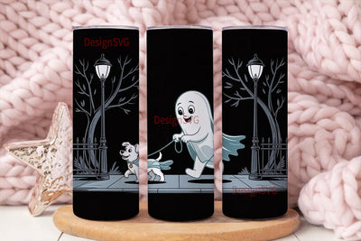 Spooky Ghost Walk 20oz Tumbler Wrap Sublimation DesignSVG 