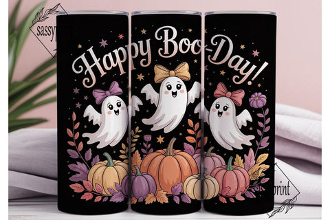 Spooky Ghostly Garden 20oz Tumbler Wrap Sublimation sassyprint 