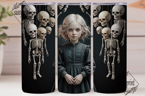 Spooky Girl 20oz Tumbler Wrap Sublimation sassyprint 