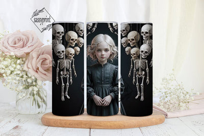 Spooky Girl 20oz Tumbler Wrap Sublimation sassyprint 