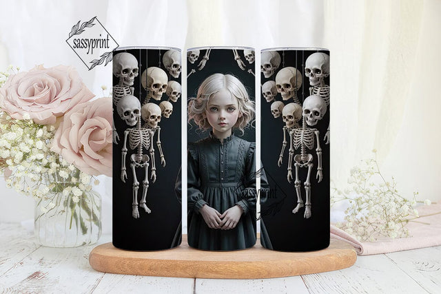 Spooky Girl 20oz Tumbler Wrap Sublimation sassyprint 