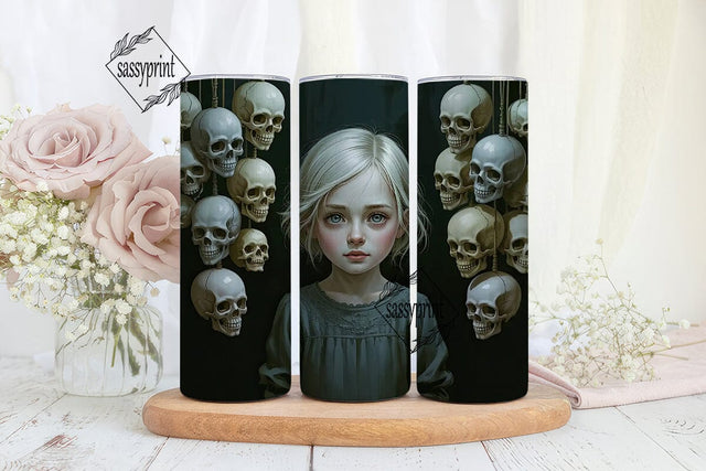 Spooky Girl 20oz Tumbler Wrap Sublimation sassyprint 