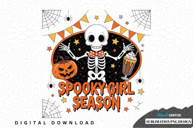 Spooky girl season sublimation png design Sublimation Regulrcrative 