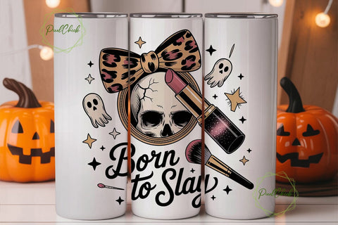 Spooky Glam Halloween 20oz Tumbler Wrap Sublimation PixelChick 