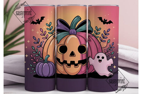 Spooky Glam Pumpkin 20oz Tumbler Wrap Sublimation sassyprint 