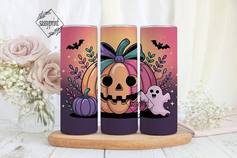 Spooky Glam Pumpkin 20oz Tumbler Wrap Sublimation sassyprint 