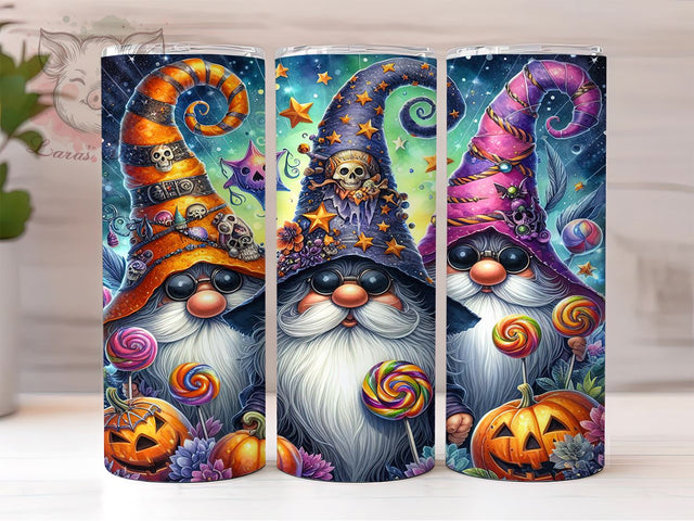 Spooky Gnomes 20 oz Skinny Tumbler Sublimation Design, Straight & Tapered Tumbler Png, Halloween Gnomes Tumbler Png, Digital Download PNG Sublimation Lara' s Designs 